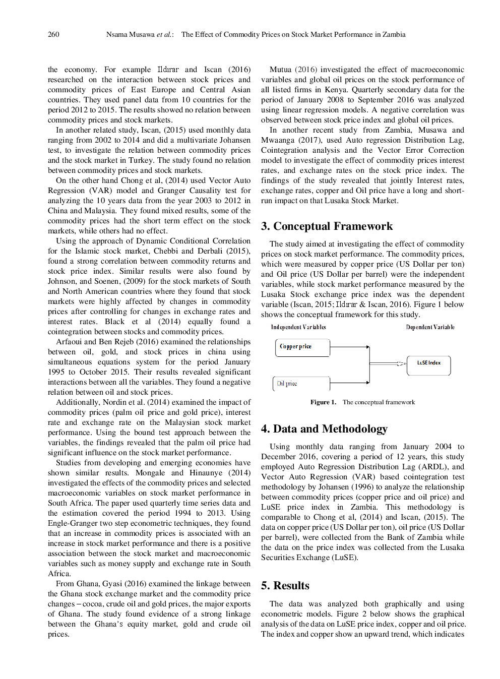 The Effect Of Commodity Prices On Stock Market Performance In Zambia - Page 3
