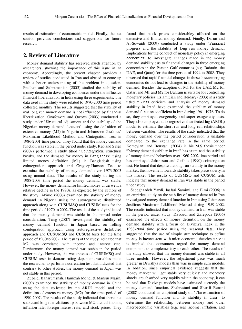 The Effect Of Financial Liberalization On Financial Development In Iran - Page 3