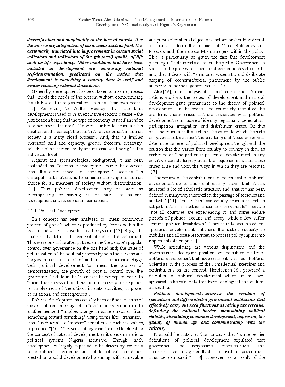 The Management Of Interruptions In National Development A Critical Analysis Of Nigeria's Experience1 - Page 4