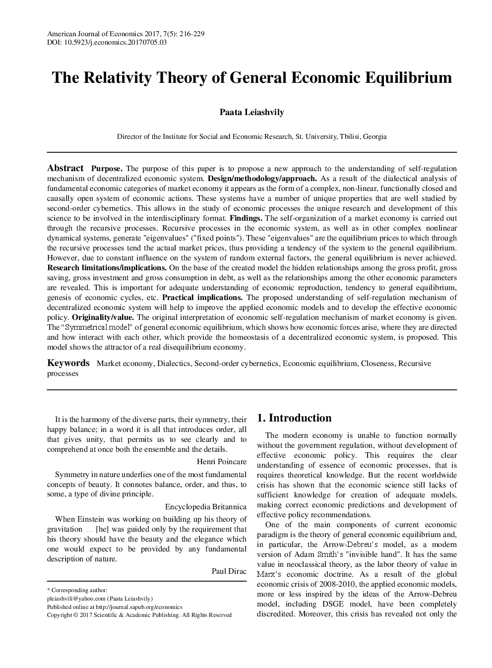 The Relativity Theory Of General Economic Equilibrium - Page 2