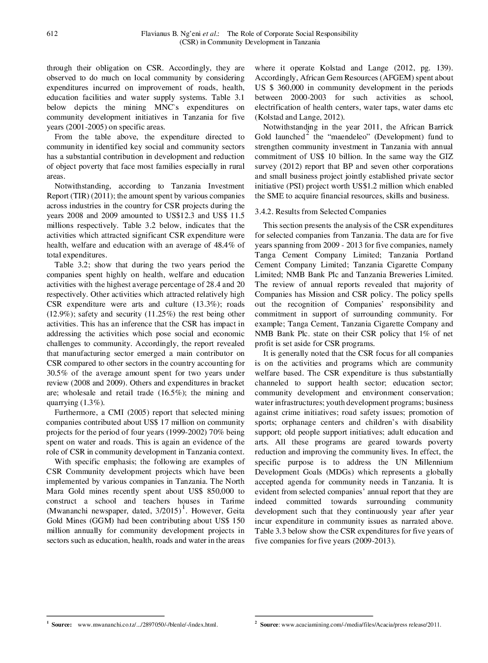 The Role Of Corporate Social Responsibility (CSR) In Community Development In Tanzania - Page 5
