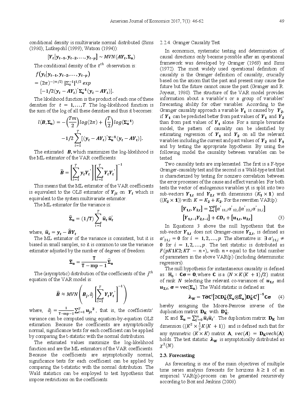 Vector Autoregressive Modelling Of Some Economic Growth Indicators Of Ethiopia - Page 5