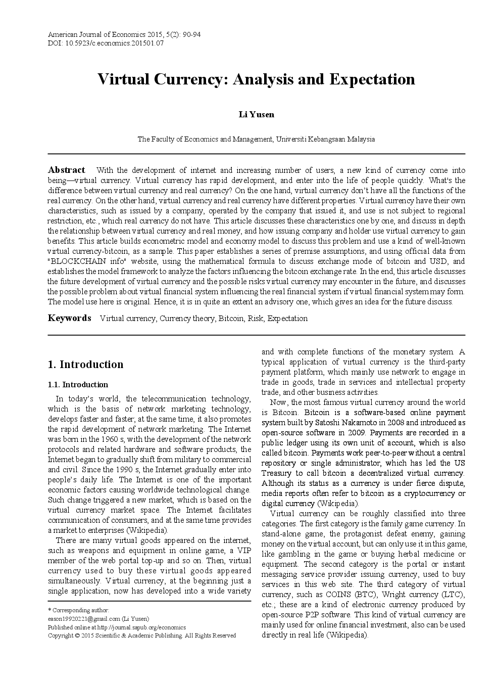 Virtual Currency Analysis And Expectation - Page 2