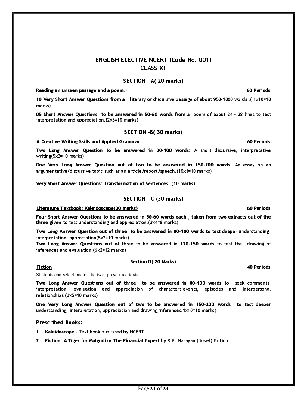 CBSE Curriculum For Class XII 2018-19 - Page 2