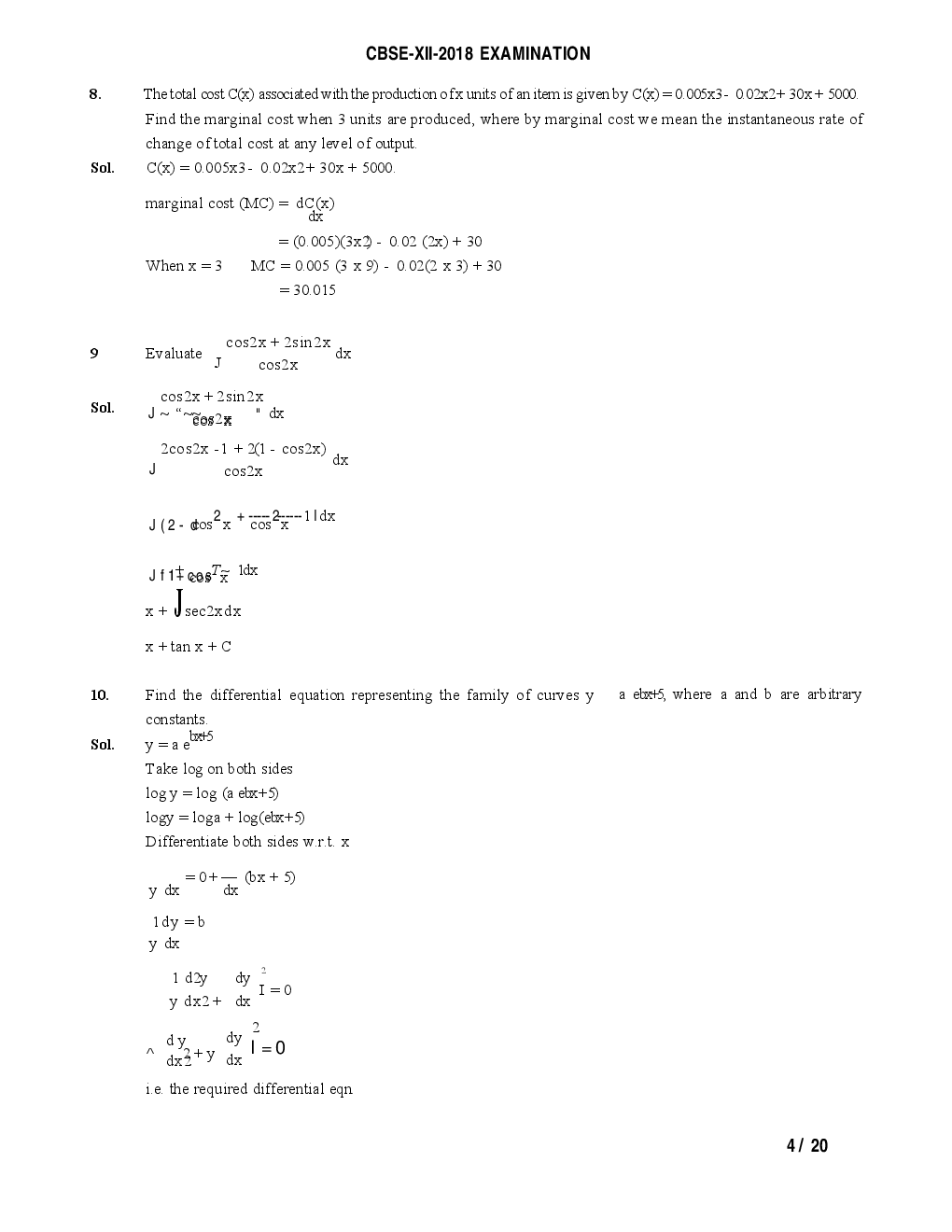 CBSE Board Class XII Mathematics Previous Year Question Paper With Solutions 2013 To 2018 - Page 5