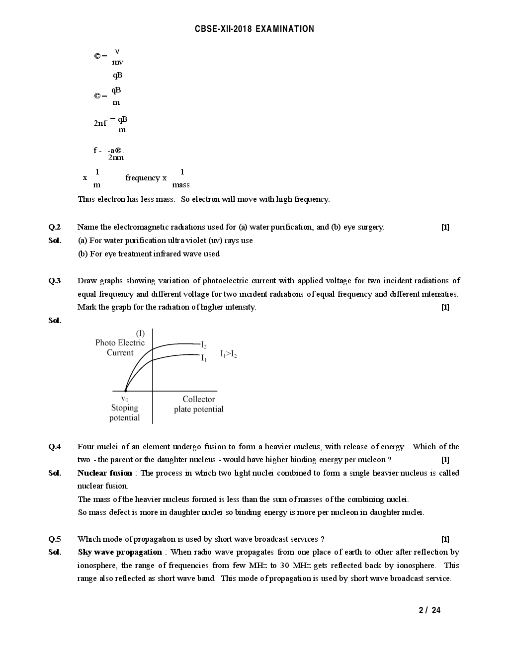 CBSE Board Class XII Physics Previous Year Question Paper With Solutions 2013 To 2018 - Page 3