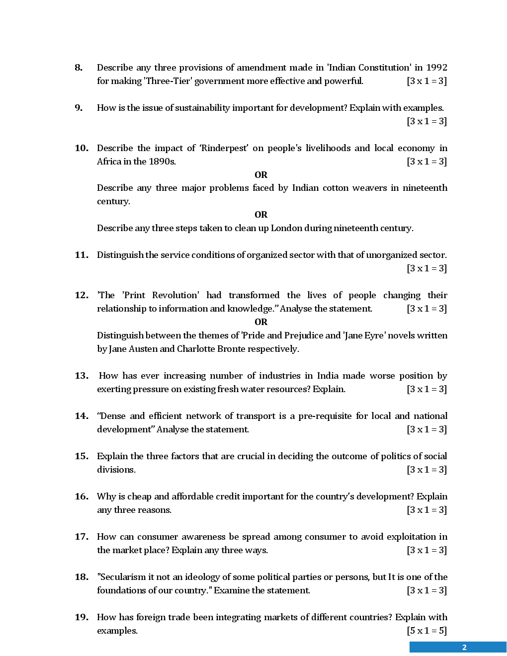 CBSE Board Class X Social Studies Previous Year Question Paper With Solutions 2013 To 2018 - Page 3