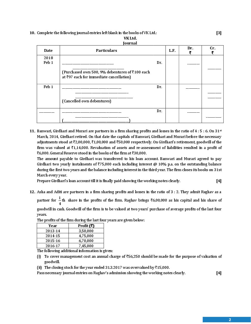CBSE Board Class XII Accountancy Previous Year Question Paper With Solutions 2013 To 2018 - Page 3