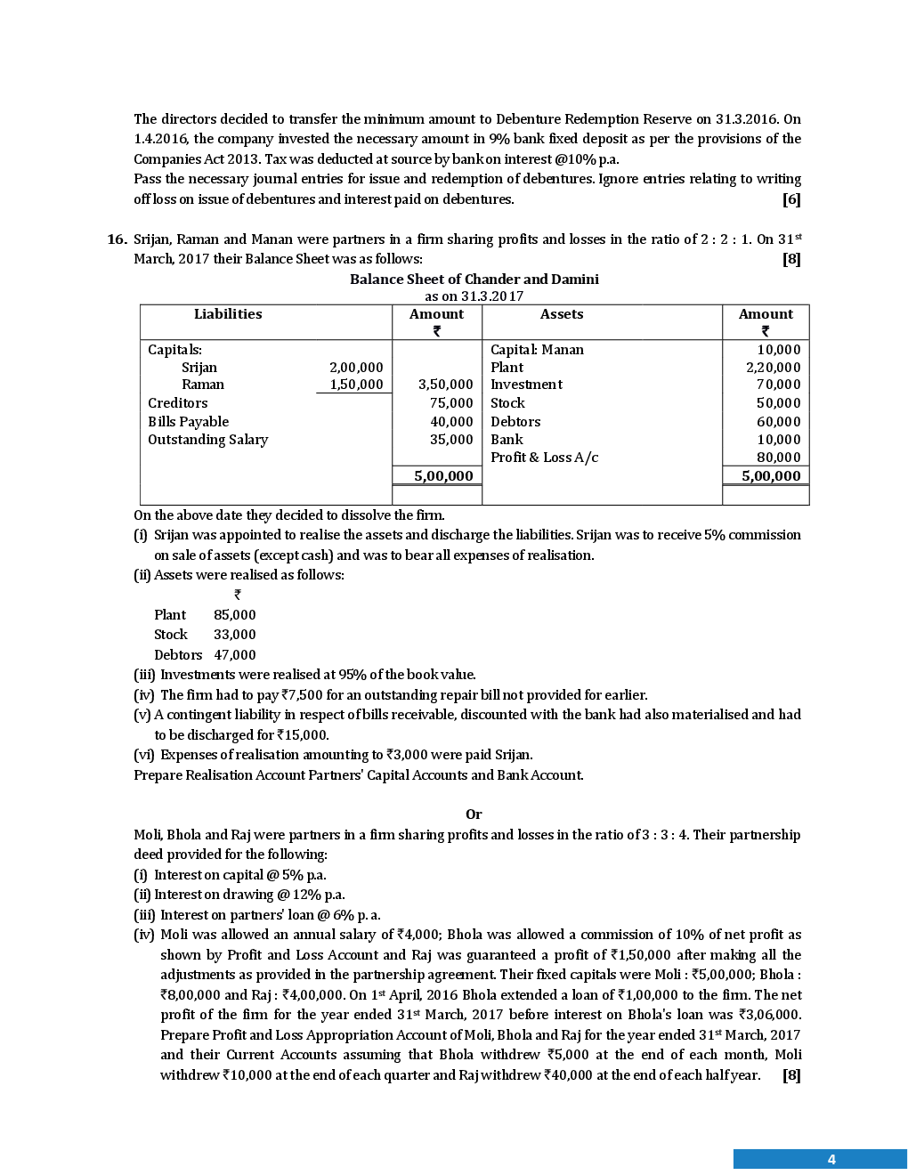 CBSE Board Class XII Accountancy Previous Year Question Paper With Solutions 2013 To 2018 - Page 5