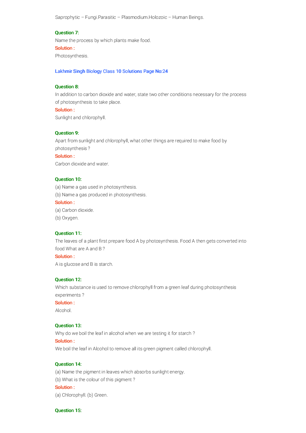 Lakhmir Singh & Manjit Kaur Solution Biology For Class - X - Page 3