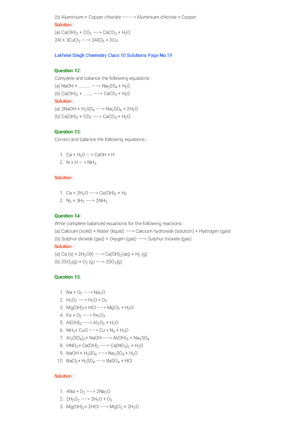 Lakhmir Singh & Manjit Kaur Solution Chemistry For Class - X - Page 4