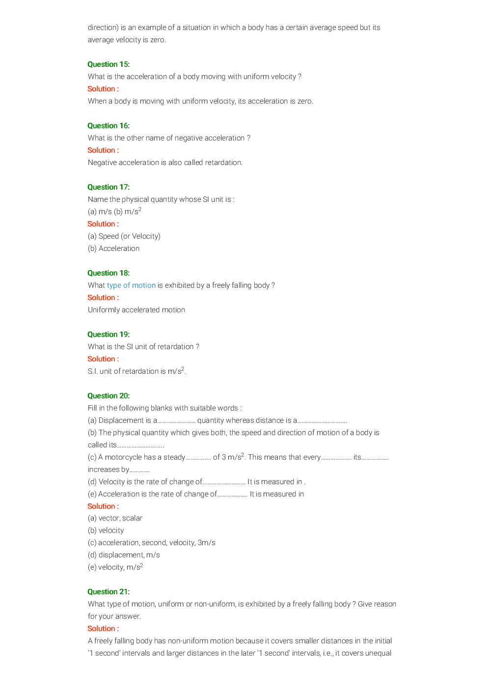 Lakhmir Singh & Manjit Kaur Solution Physics For Class - IX - Page 4