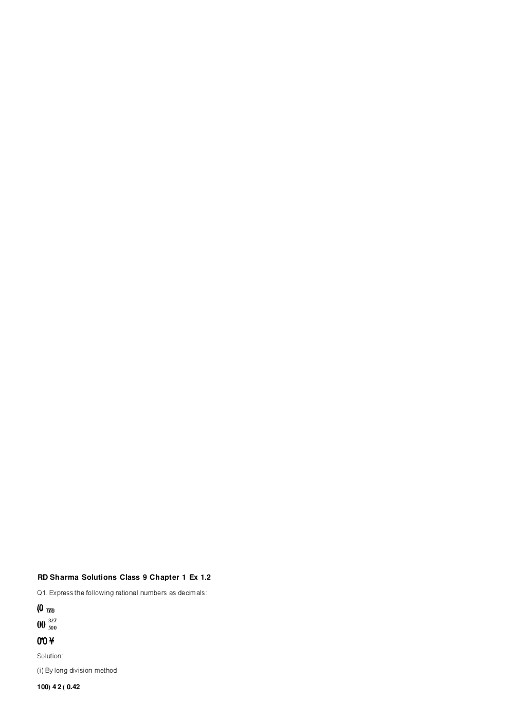 R D Sharma Solution Mathematics For Class - IX - Page 5