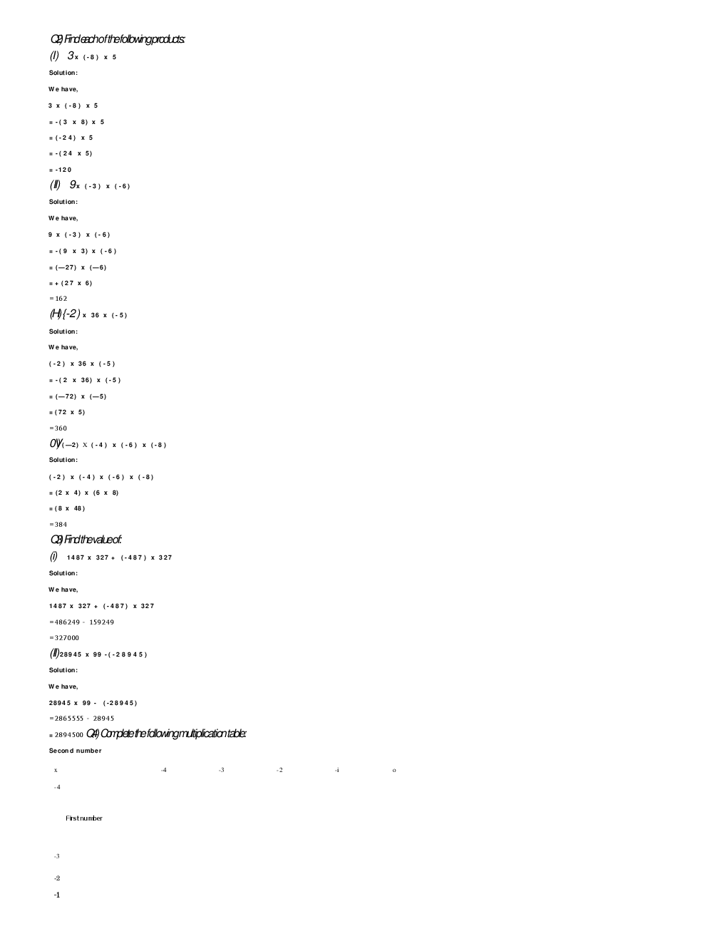 R D Sharma Solution Mathematics For Class - VII - Page 3