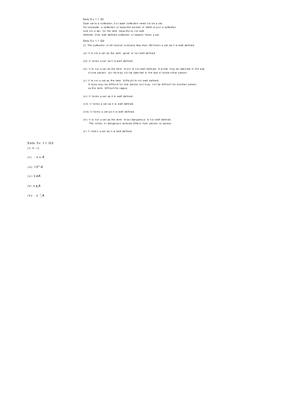 R D Sharma Solution Mathematics For Class - XI - Page 3