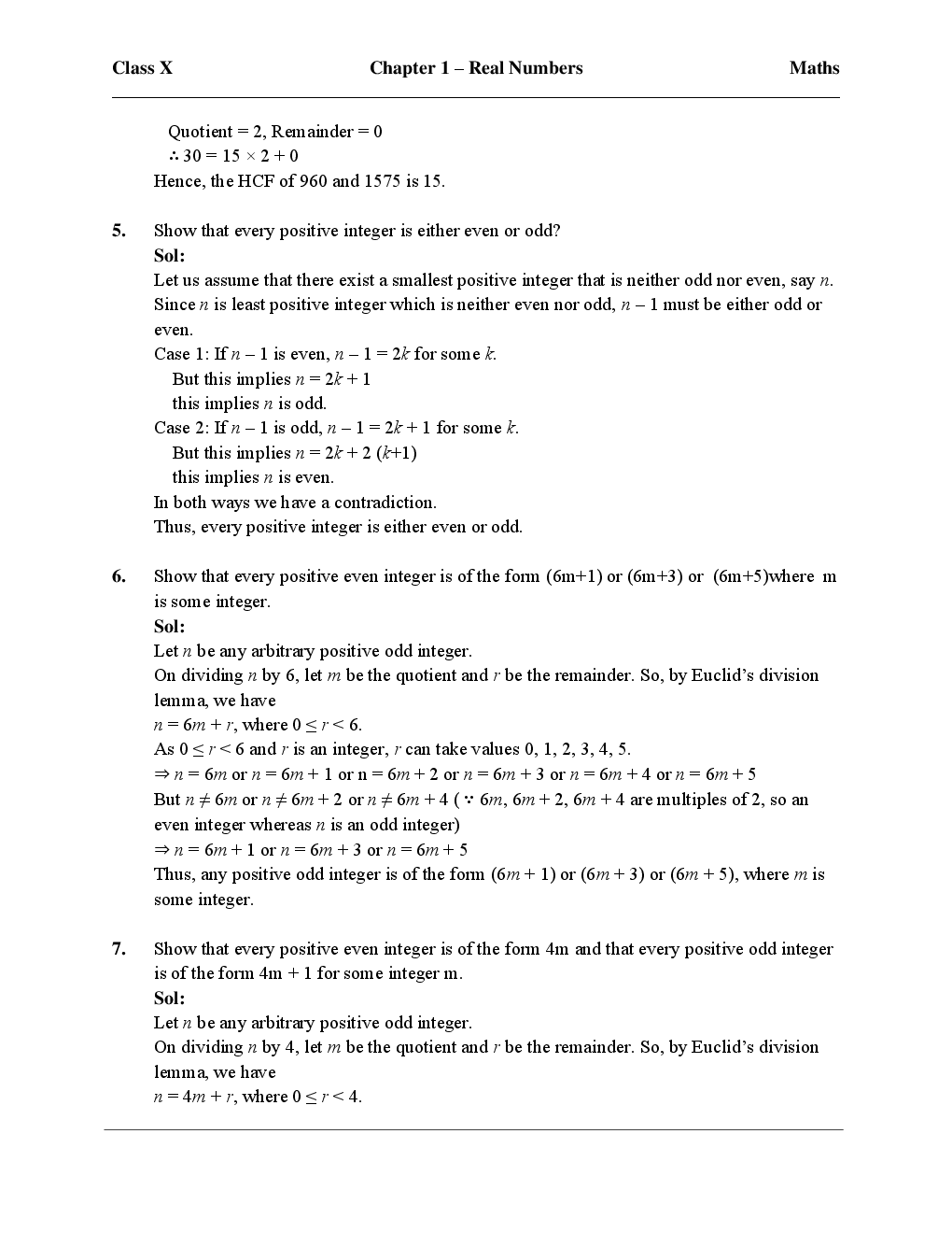 R S Aggarwal Solutions Mathematics For Class - X - Page 5