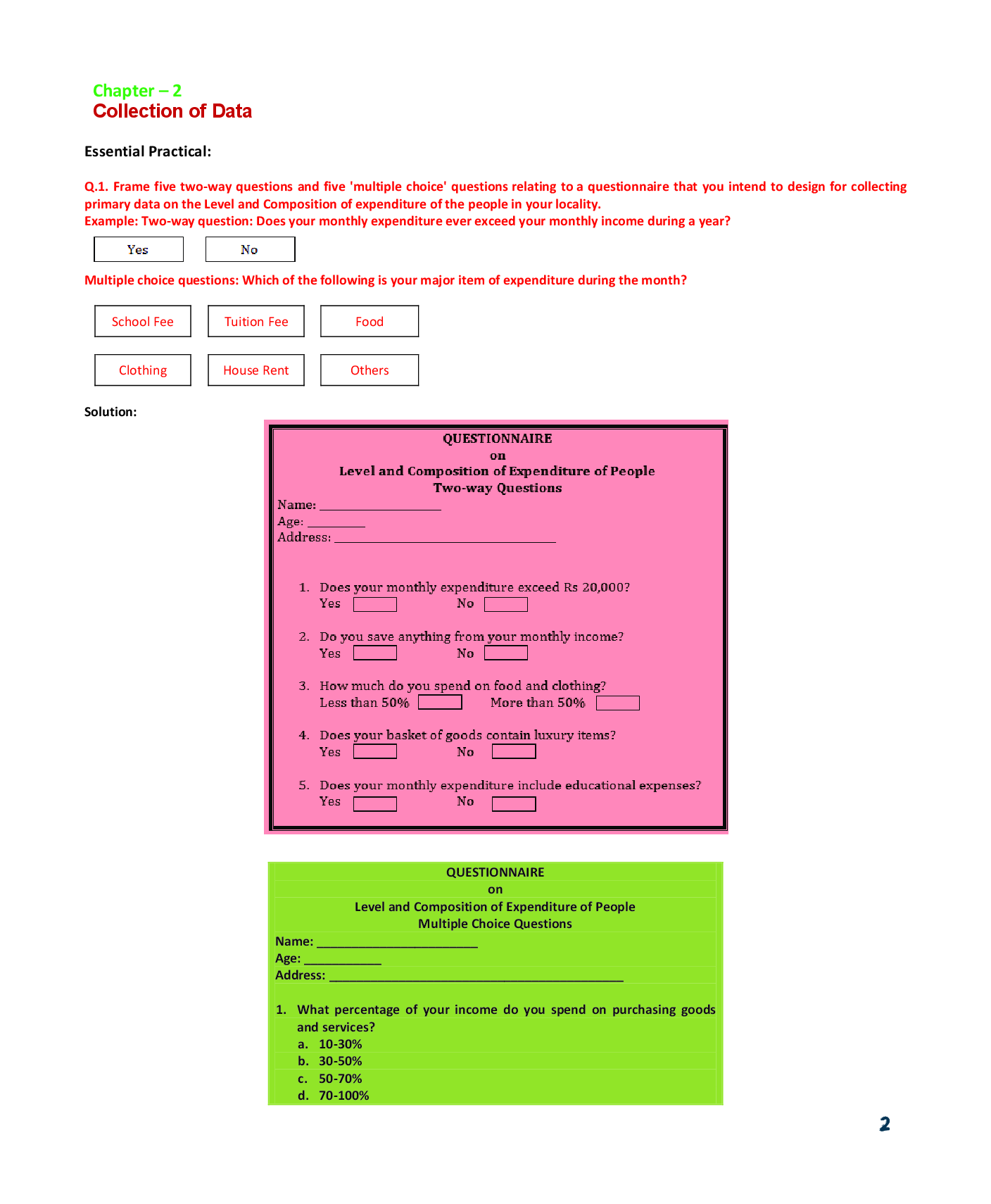 T R Jain & V K Ohri Solutions Statistic For Economics For Class - XI - Page 5