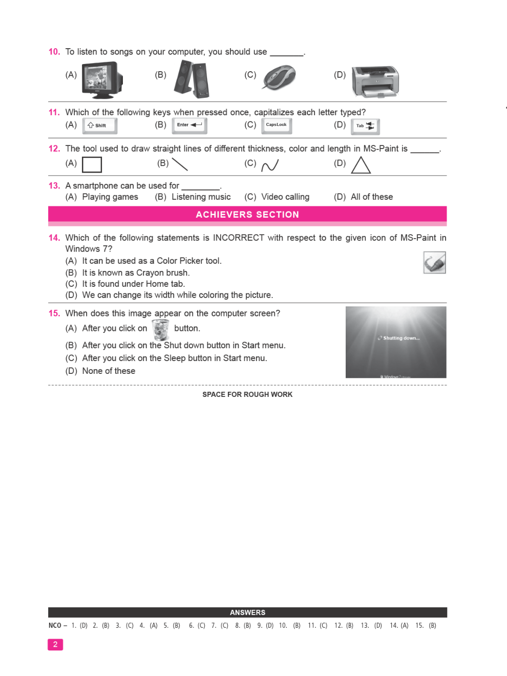 National Cyber Olympiad (NCO) Sample Paper & Syllabus For Class I To XII (2018 - 19) - Page 3