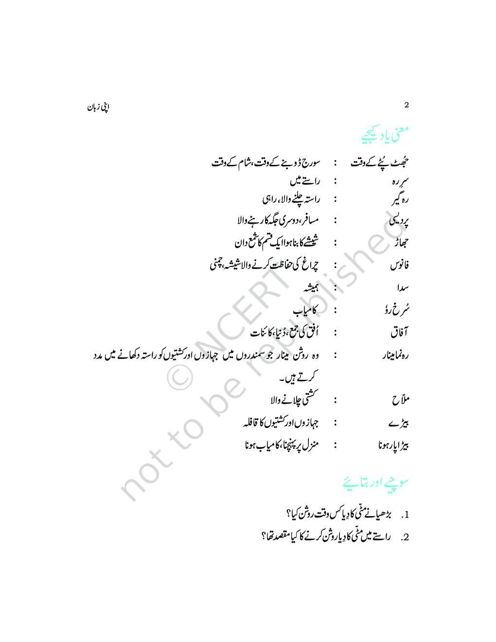 NCERT Book Apni Zubani For Class VI (Urdu) - Page 3