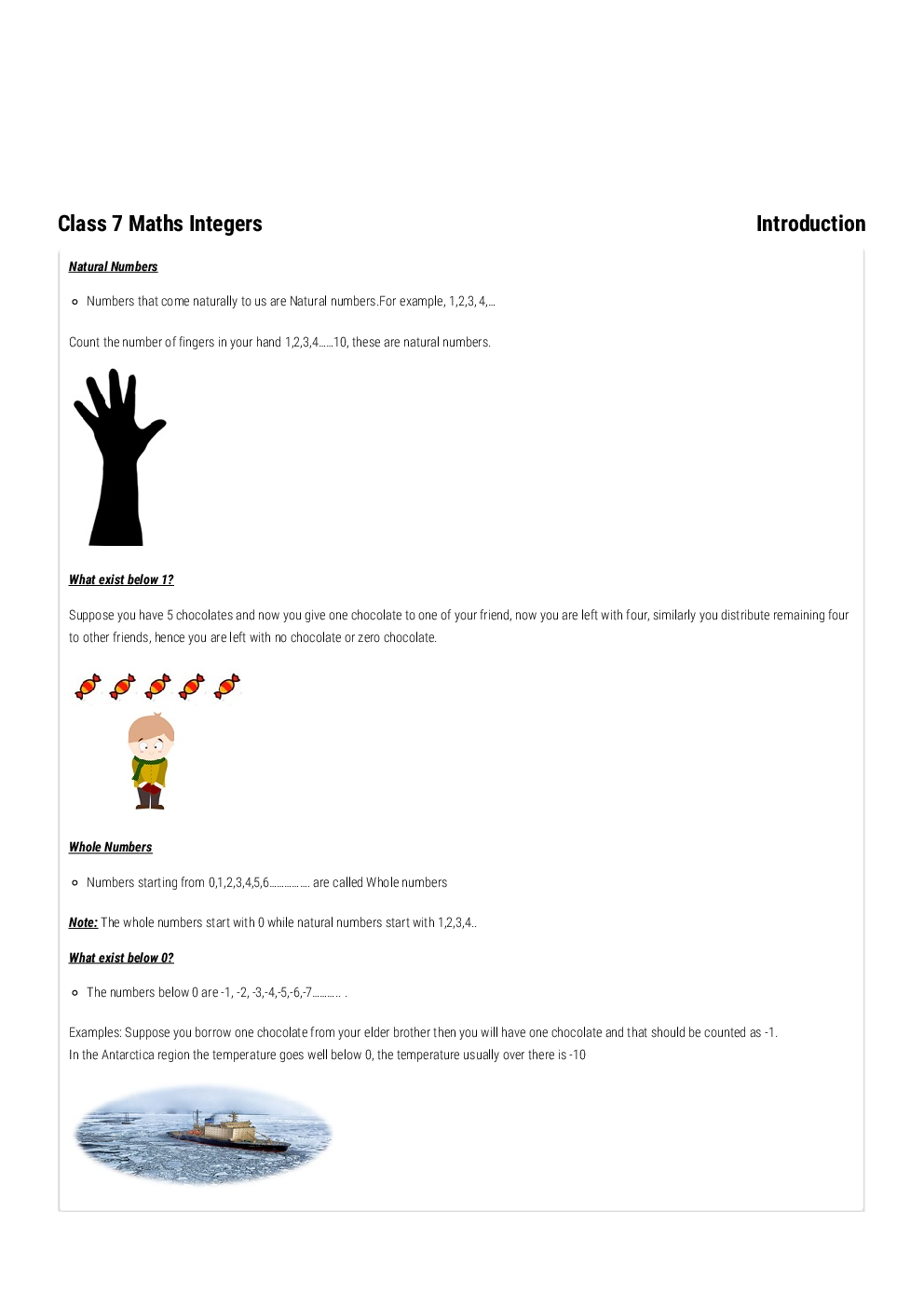 NCERT Notes Maths For Class VII - Page 2
