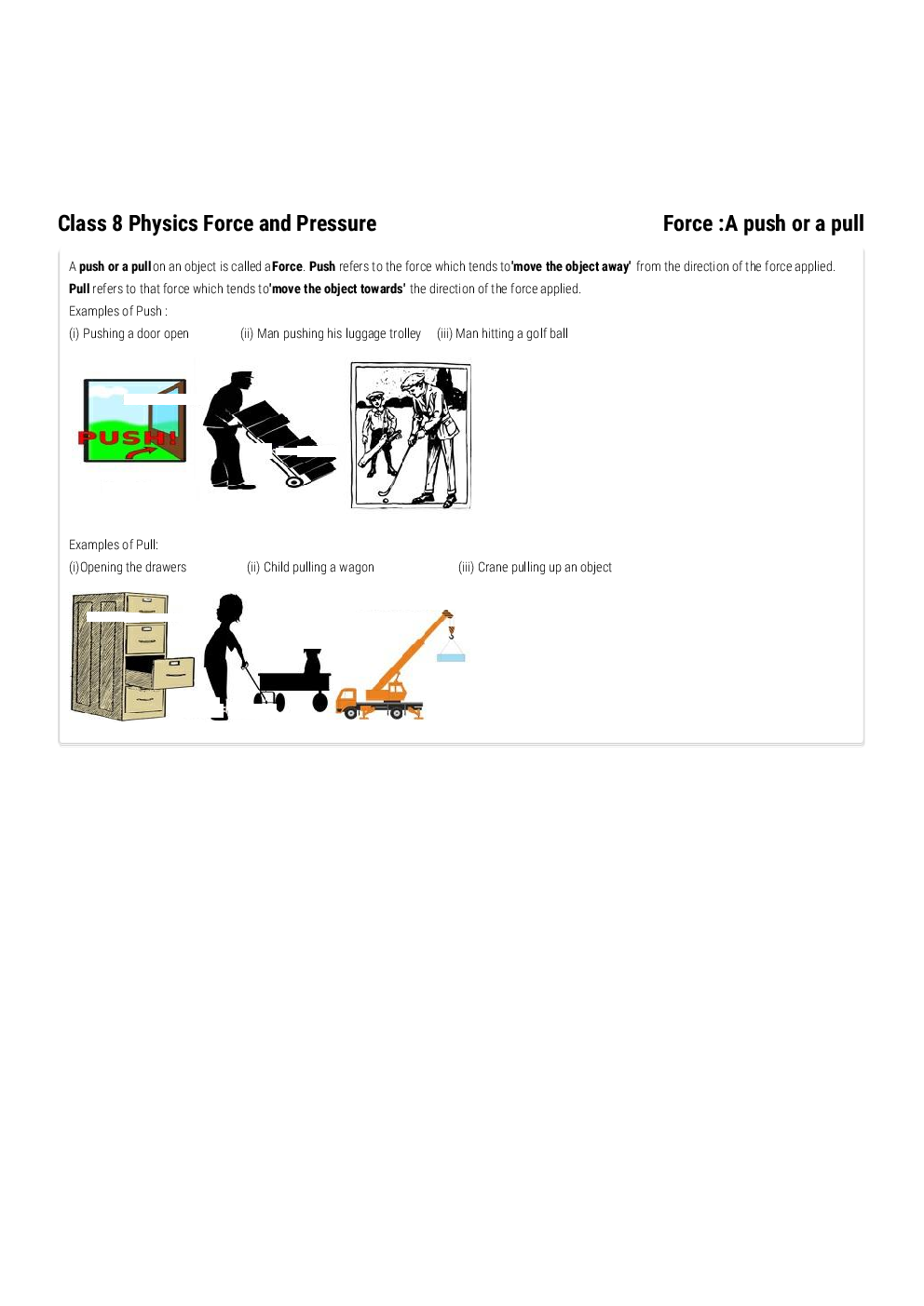 NCERT Notes Physics For Class VIII - Page 3