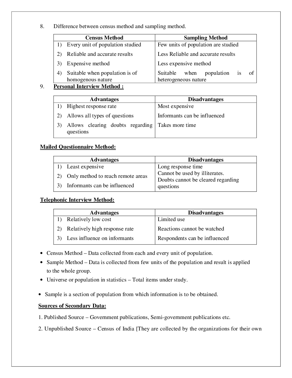 NCERT Notes Economics For Class XI - Page 5