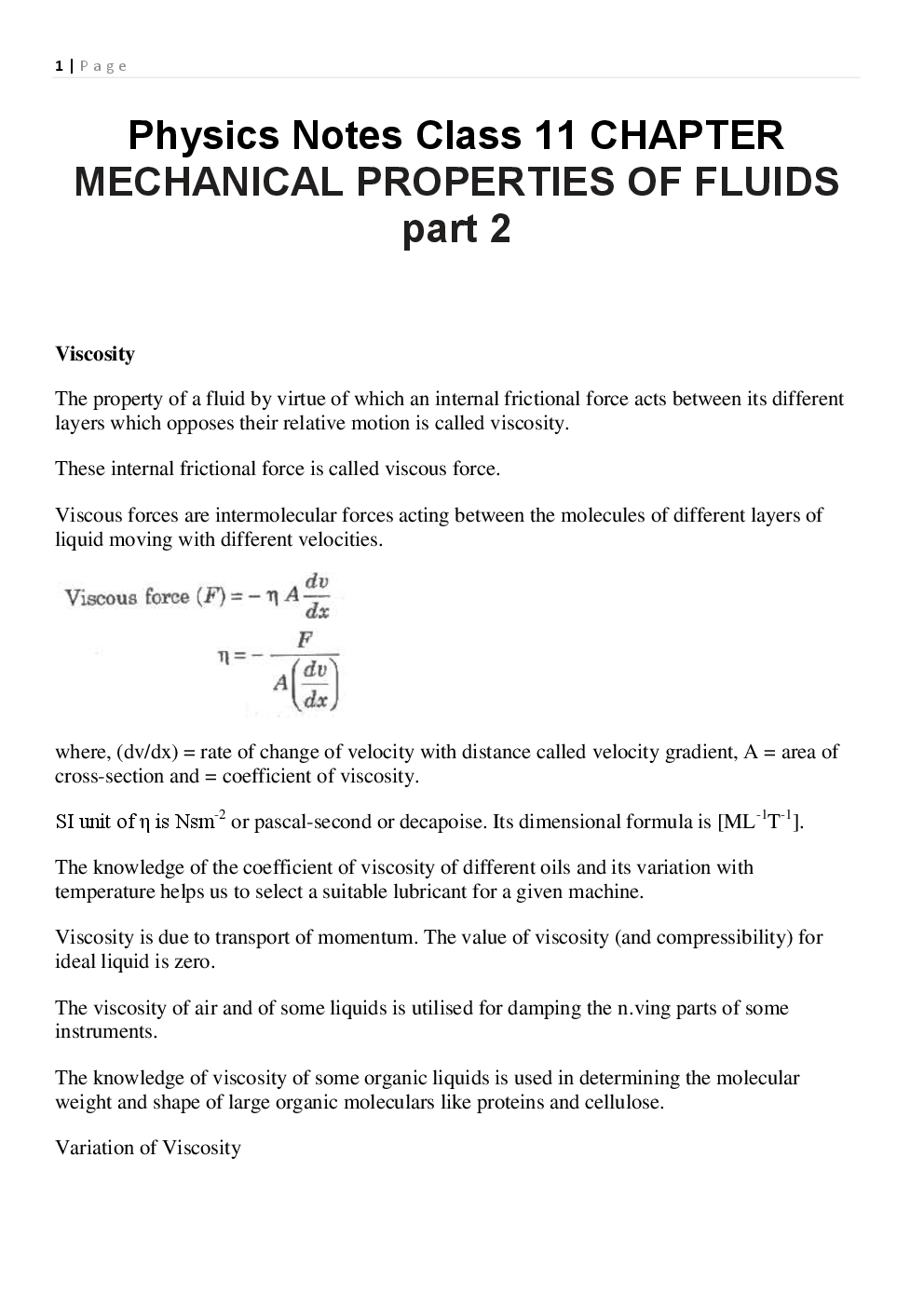 NCERT Notes Physics For Class XI - Page 2