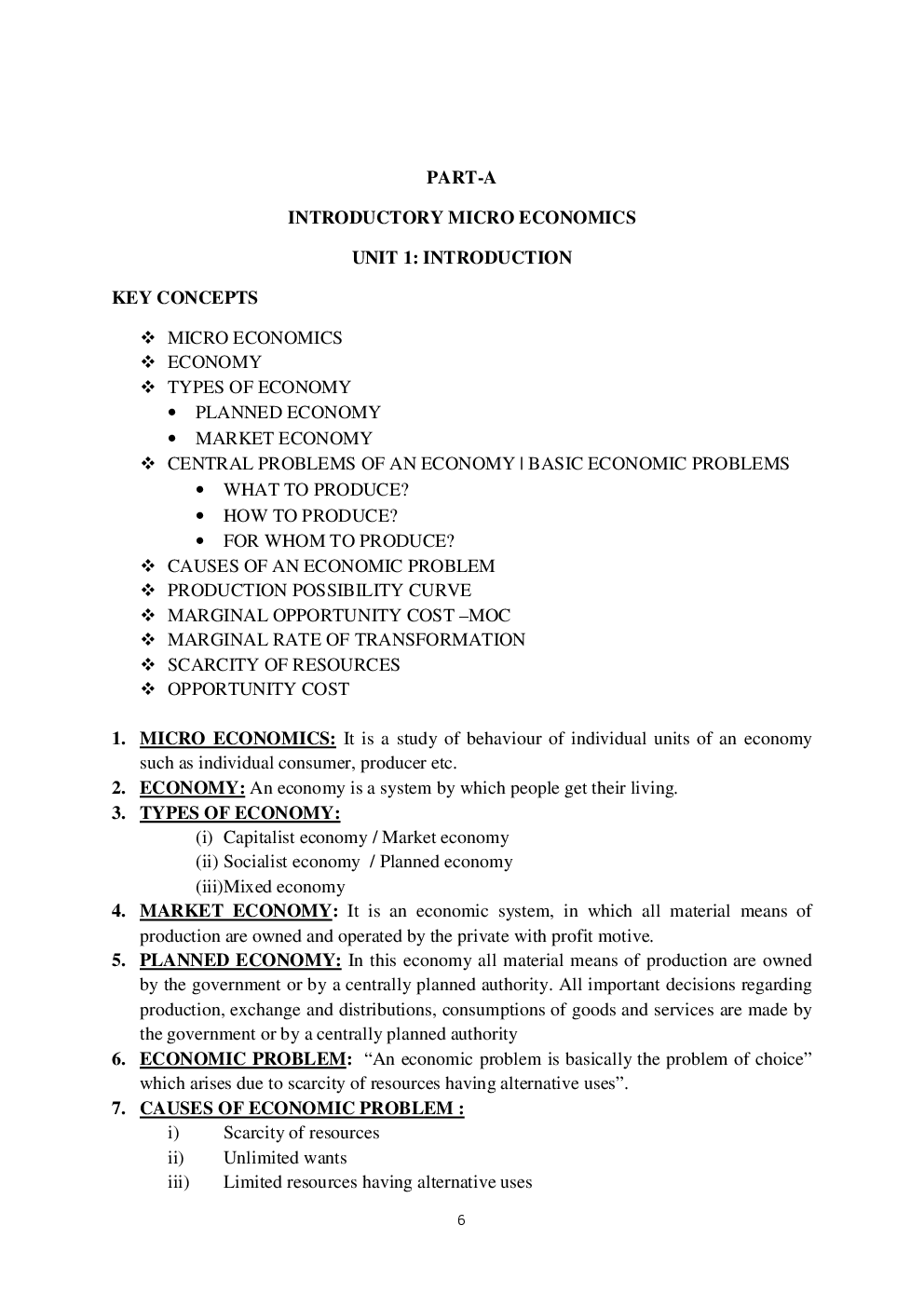 NCERT Notes Economics For Class XII - Page 2