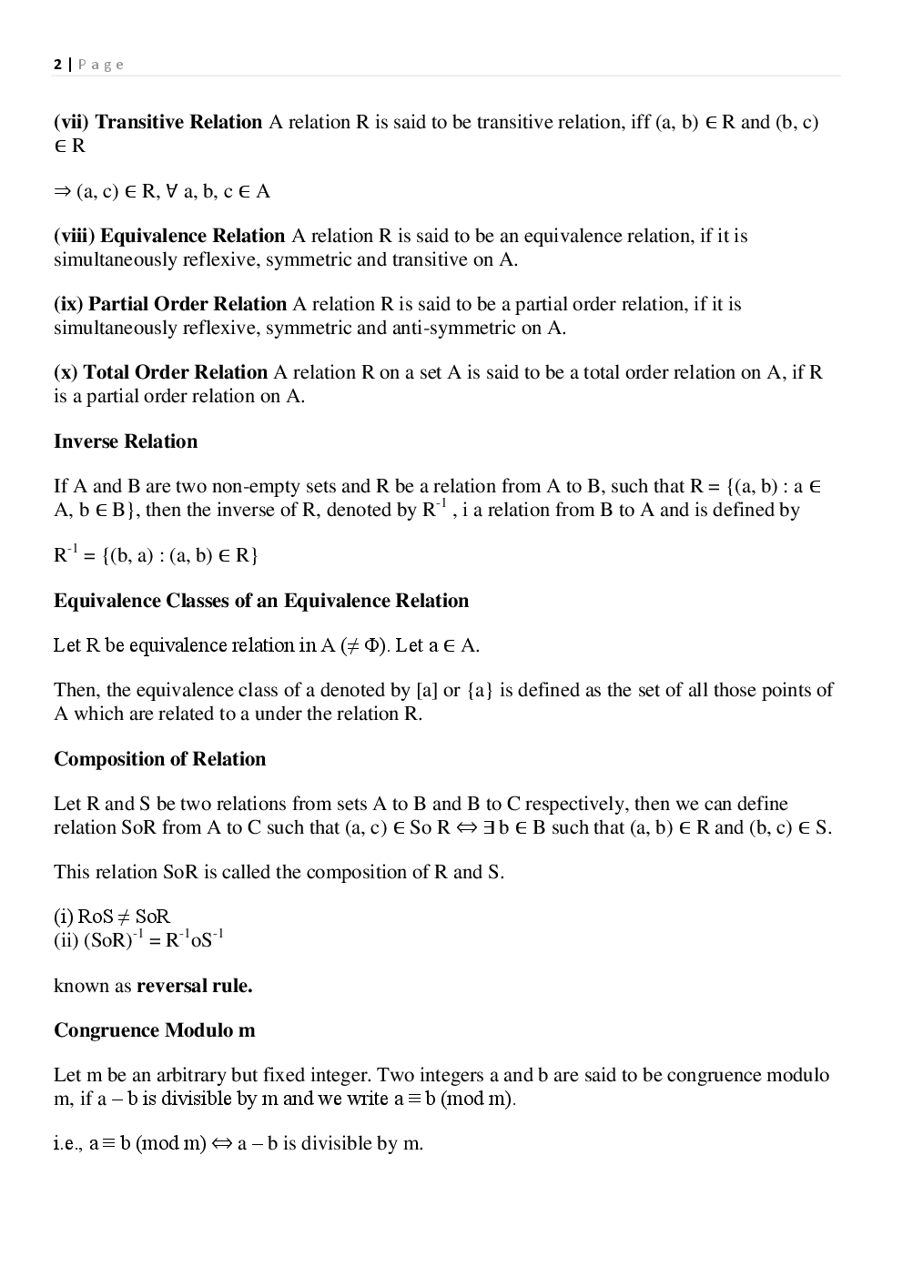 NCERT Notes Maths For Class XII - Page 3