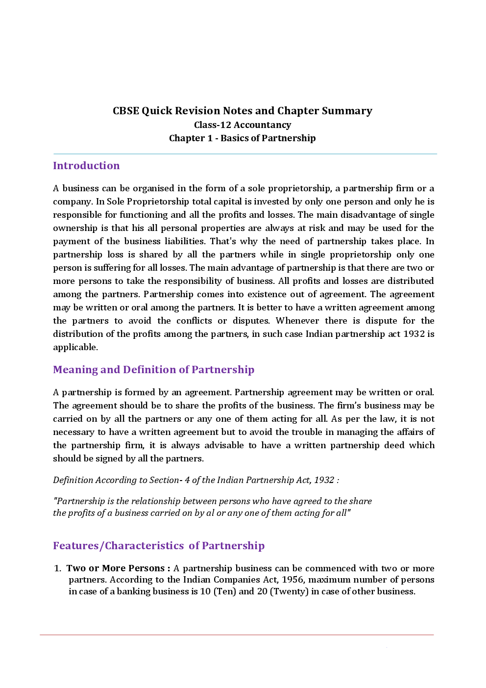 NCERT Notes Accountancy For Class XII - Page 2