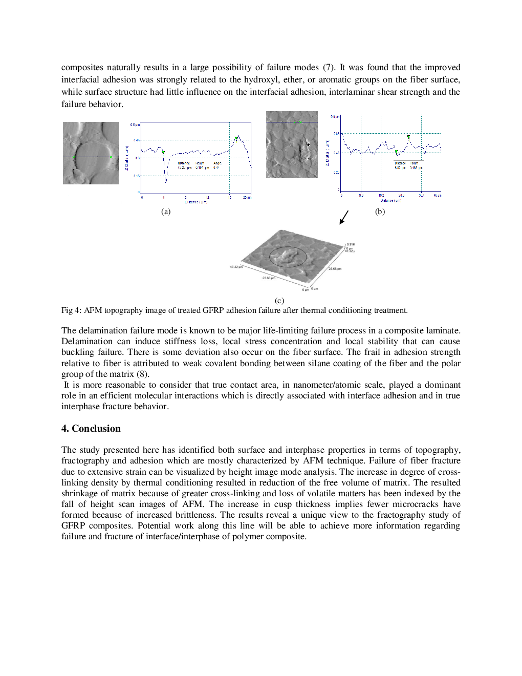 A Study On Fibermatrix Contour And Interfaceinterphase Integrity By SEM And AFM Techniques - Page 5