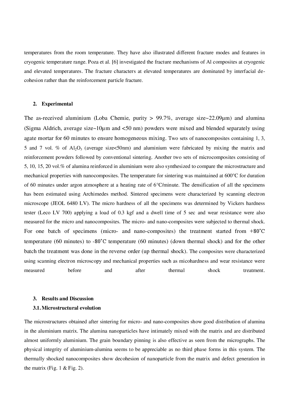 A Study On Thermal Shock Response Of Al-Al2O3 Micro- And Nanocomposites - Page 4