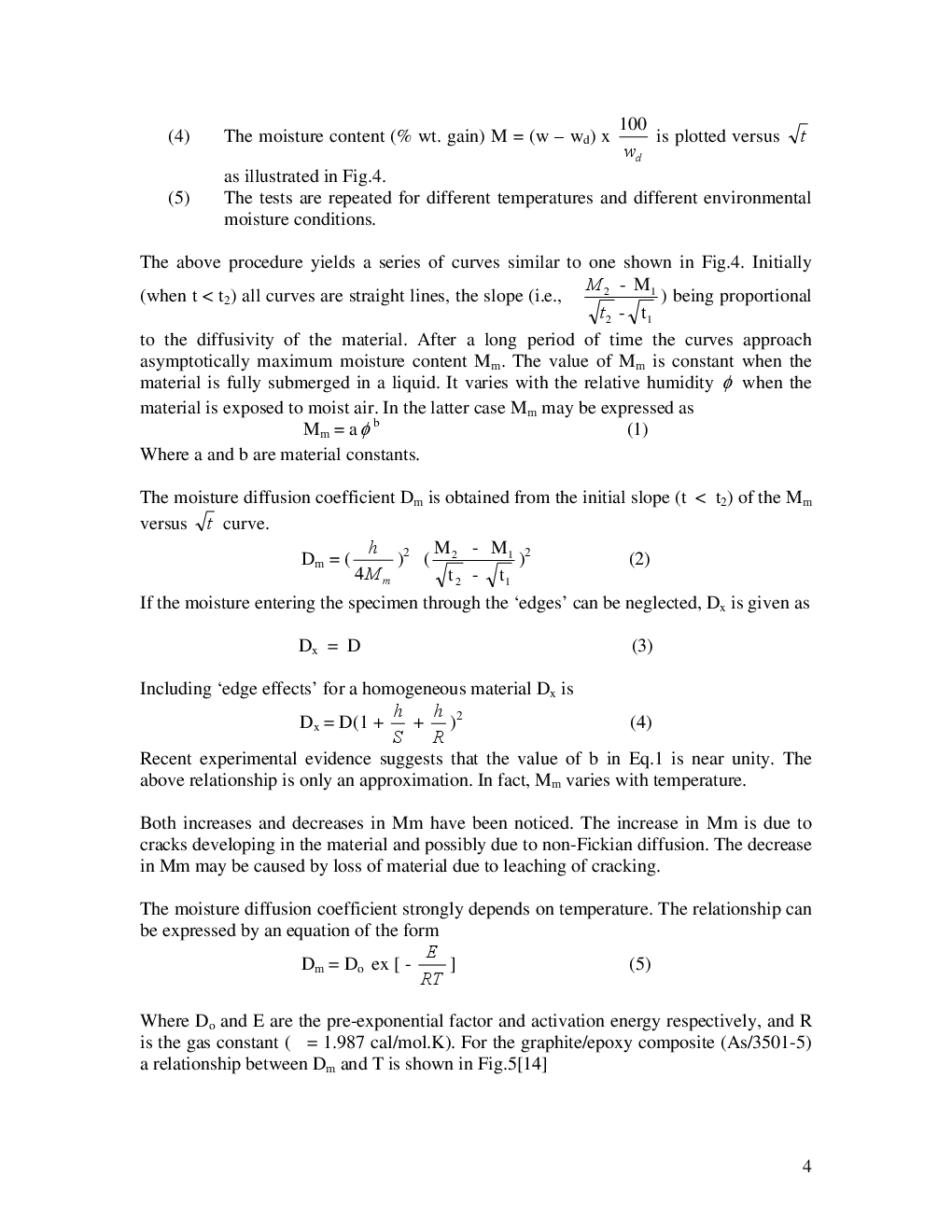 Characterization Of Hygrothermal Diffusion Parameters In Fibre Reinforced Polymeric Composites - Page 5