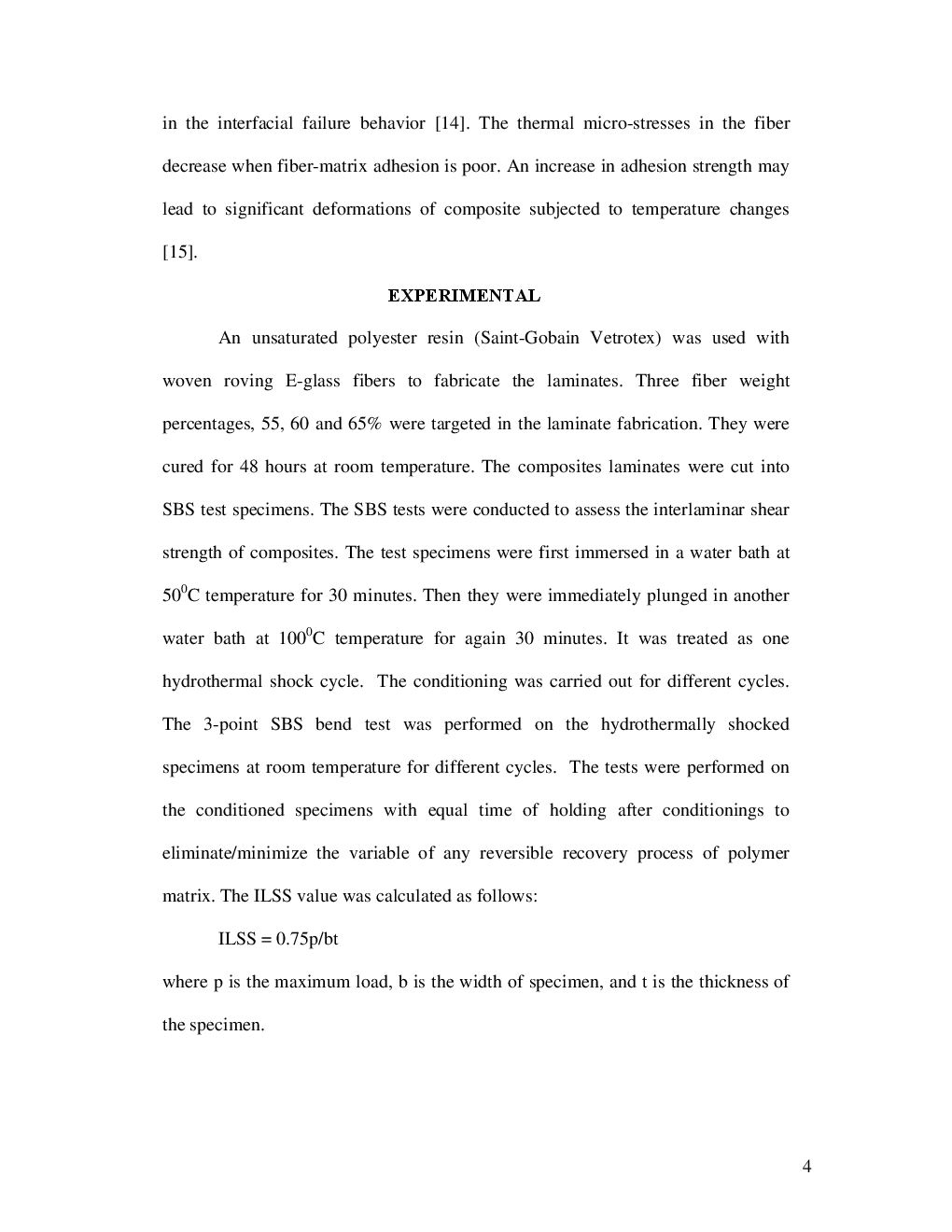 Effect Of Hydrothermal Shock Cycles On Shear Strength Of Glass Fiber-Polyester Composites - Page 5