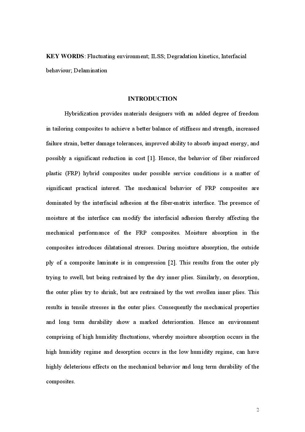 Effect Of Hygrothermal Shock Cycles On Interlaminar Shear Strength Of Hybrid Composites - Page 3