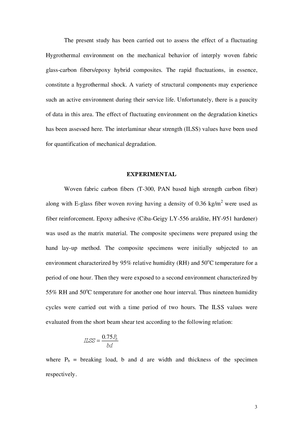 Effect Of Hygrothermal Shock Cycles On Interlaminar Shear Strength Of Hybrid Composites - Page 4
