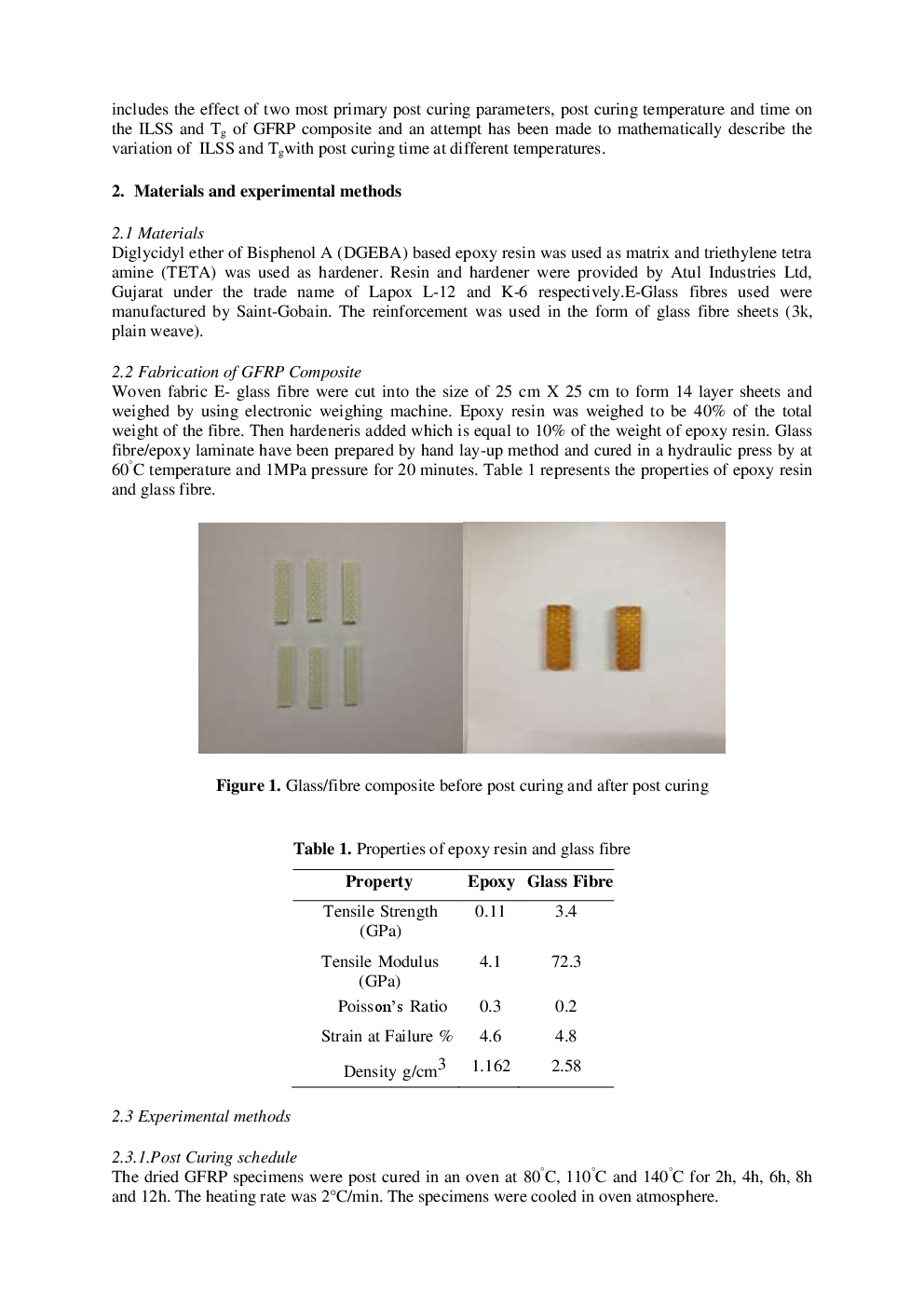 Effect Of Post-Curing On Thermal And Mechanical Behavior Of GFRP Composites - Page 3