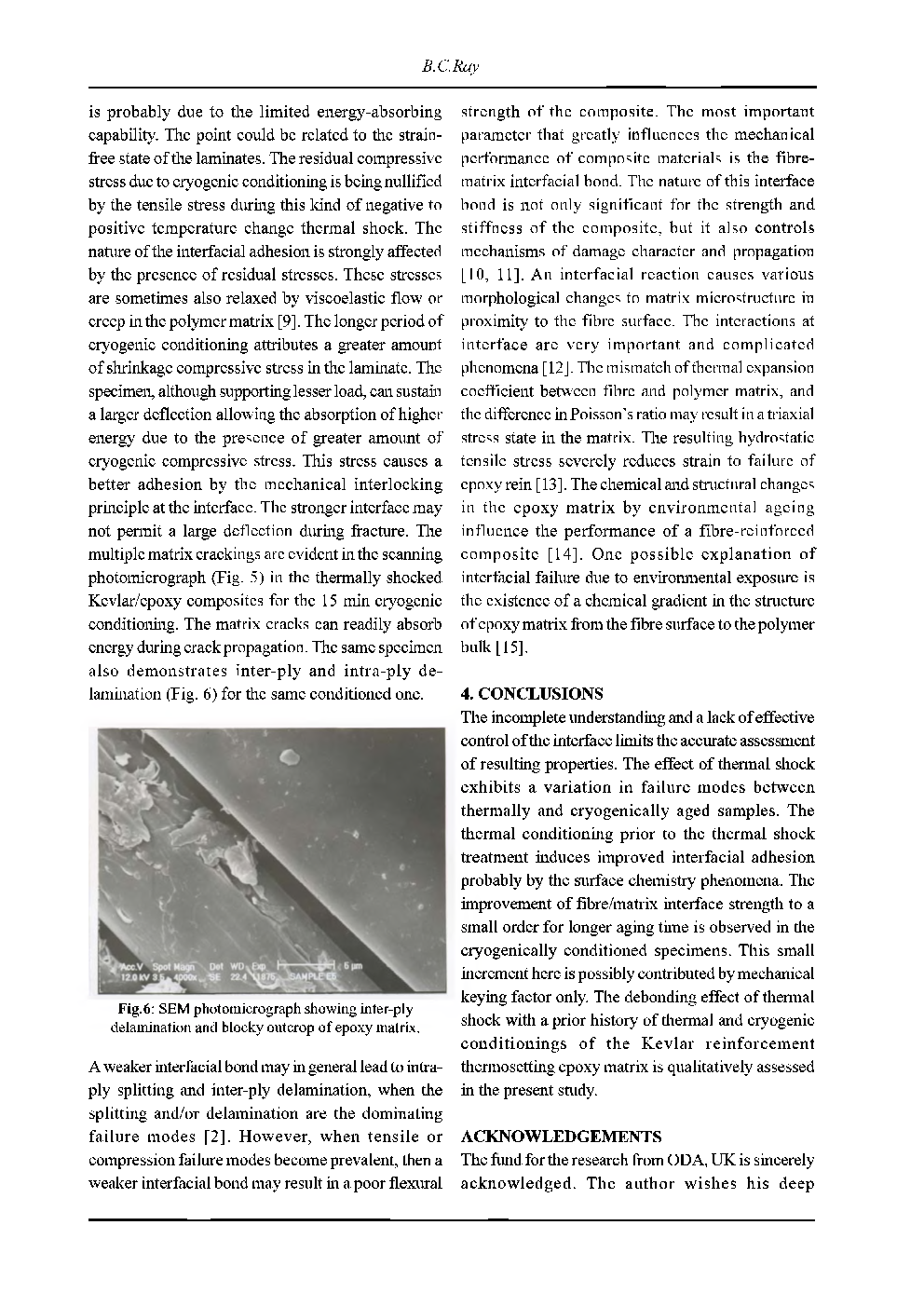 Effect Of Thermal Shock On Flexural Modulus Of Thermally And Cryogenically Conditioned Kelvarepoxy Composites - Page 5