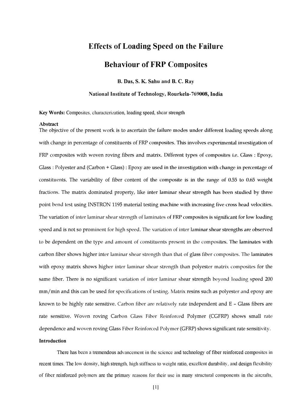Effects Of Loading Speed On The Failure Behaviour Of FRP Composites - Page 2