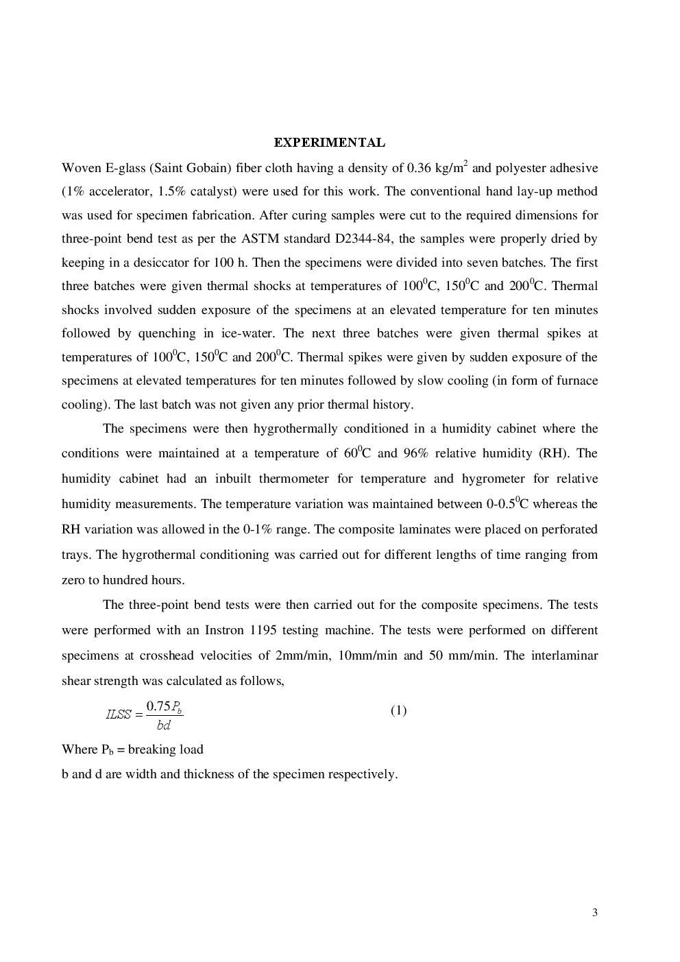 Effects Of Thermal Shocks And Thermal Spikes On Hygrothermal Behavior Of Glass-Polyester Composites - Page 4