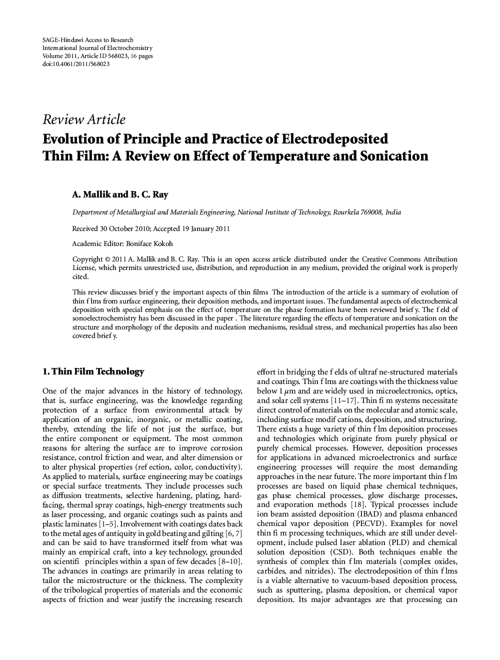 Evolution Of Principle And Practice Of Electrodeposited Thin Film A Review On Effect Of Temperature And Sonication - Page 2
