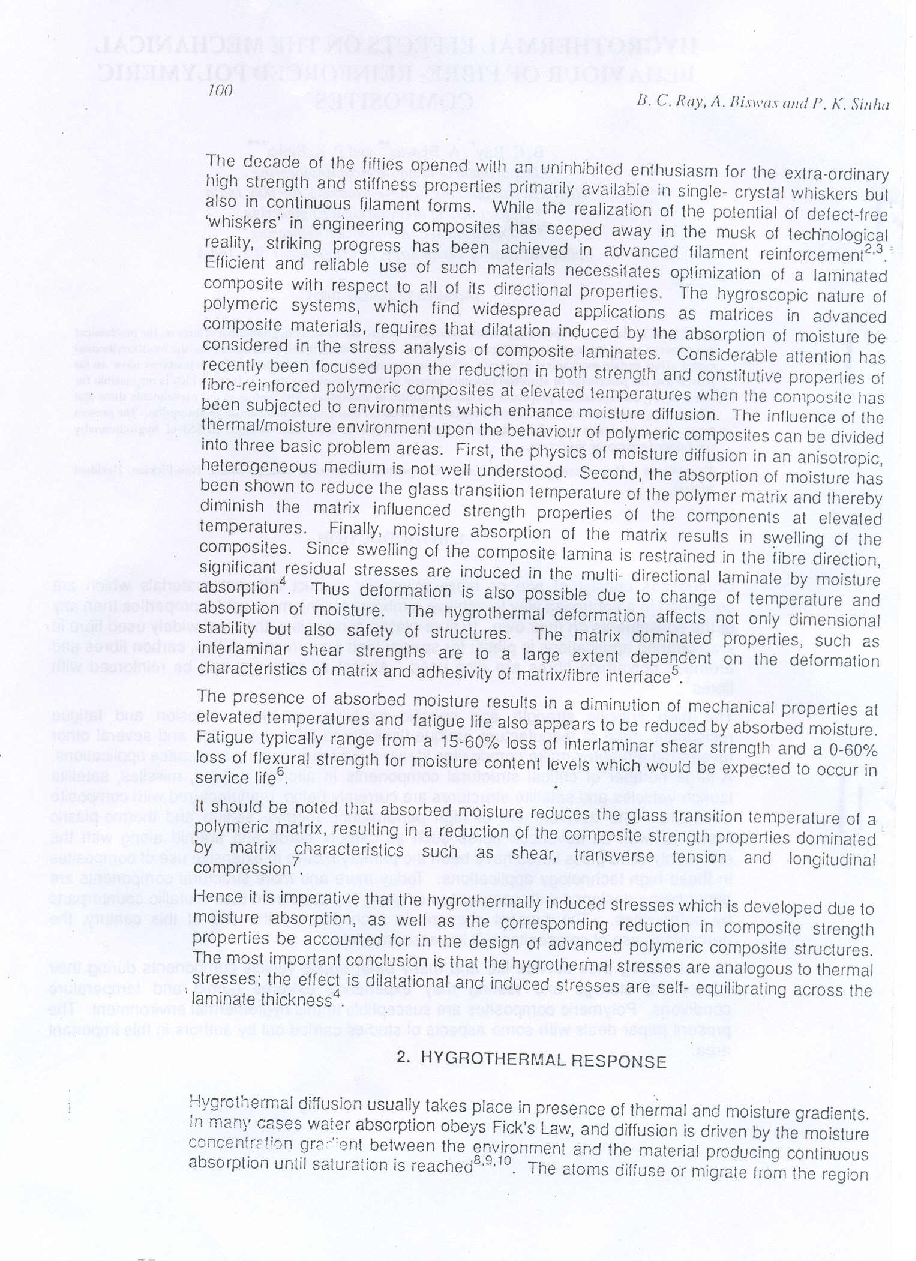 Hygrothermal Effects On The Mechanical Behaviour Of Fiber Reinforced Polymeric Composites - Page 3