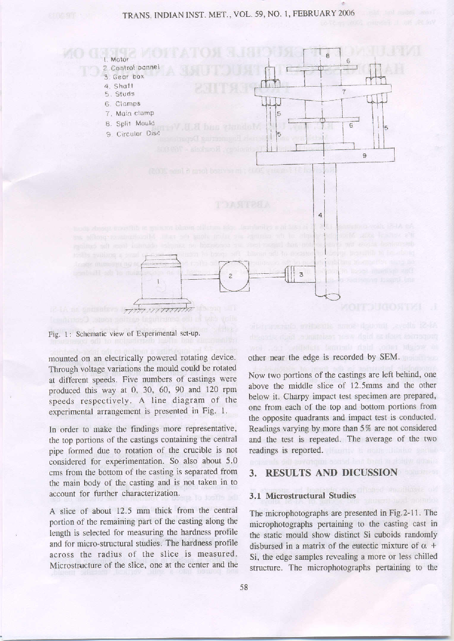 Influence Of Crucible Roatation Speed On Hardness, Cast Structure And Impact Properties - Page 3