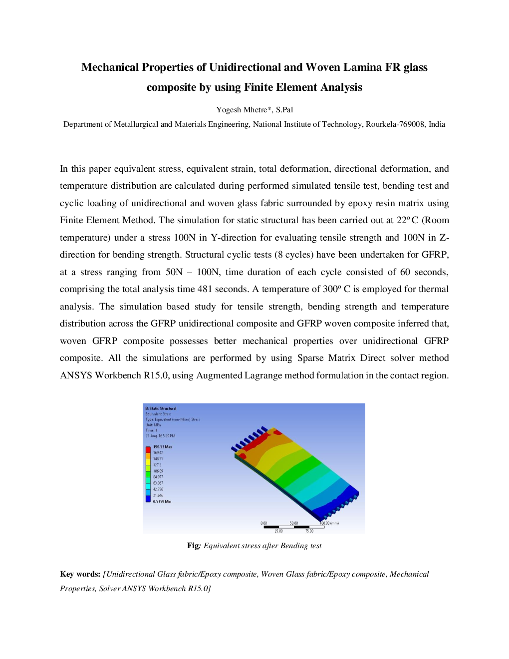 Mechanical Properties Of Unidirectional And Woven Lamina FR Glass Composite By Using Finite Element Analysis - Page 2