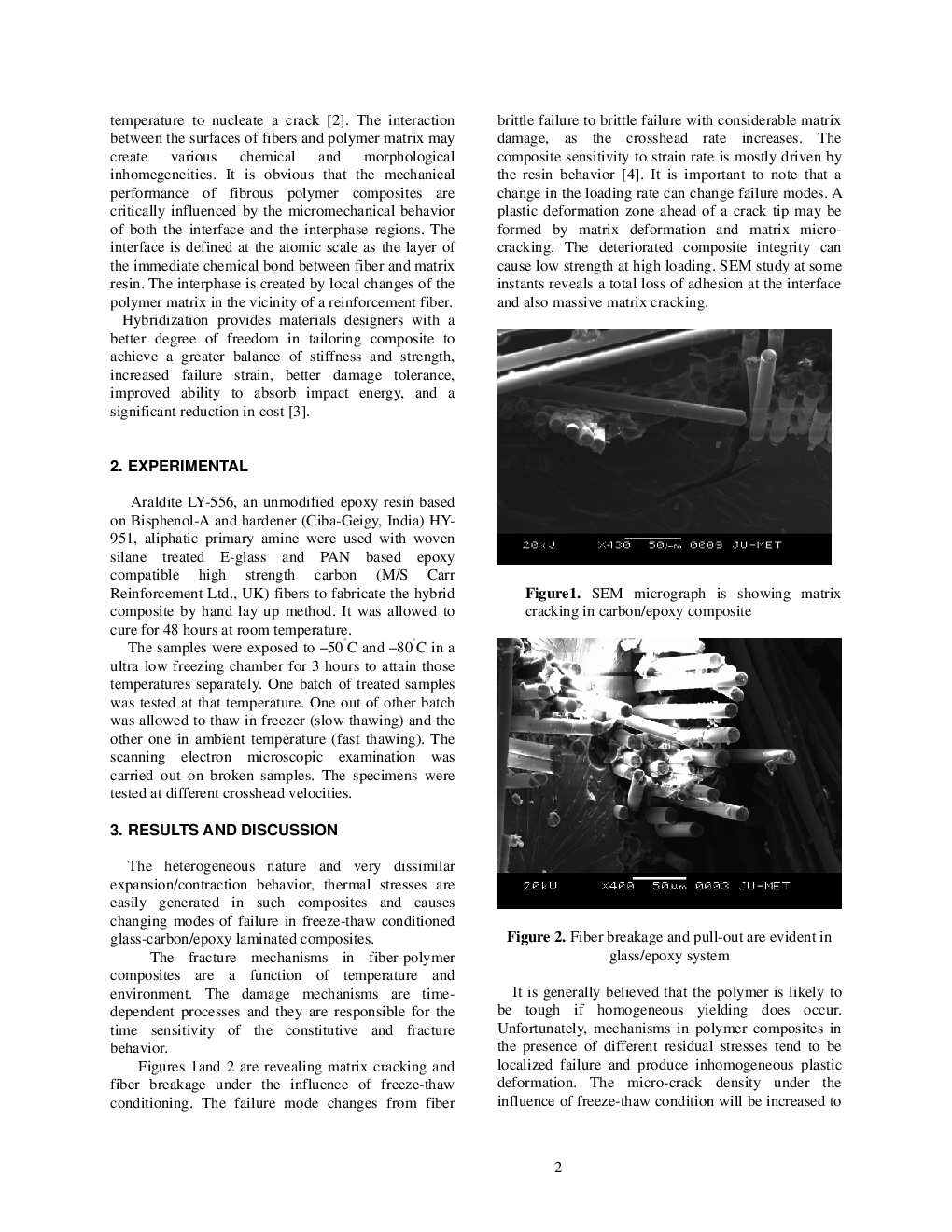 Microstructural Assessment Of Freeze-Thaw Impact On Carbon Glass Epoxy Composites - Page 3