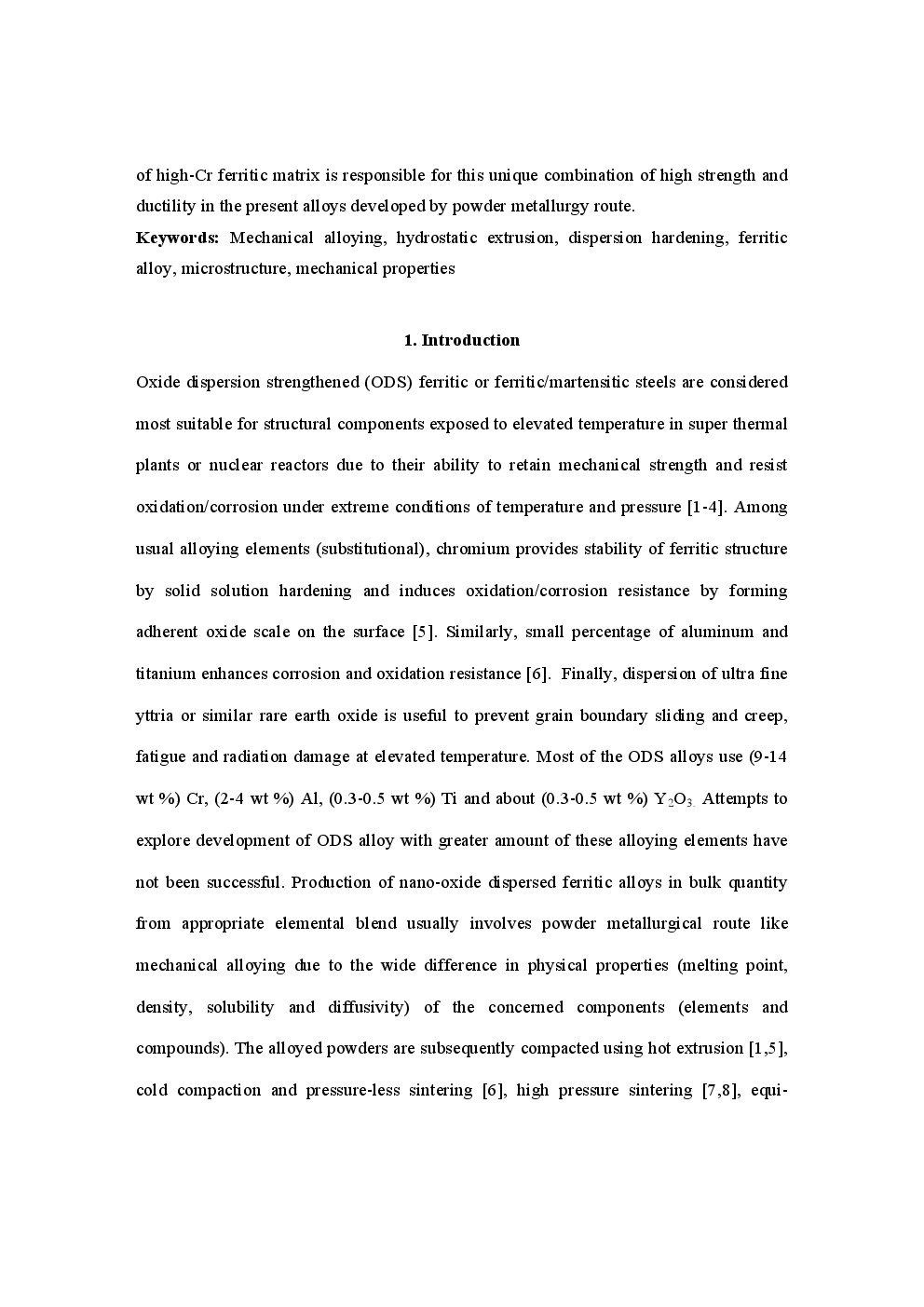 Microstructure And Mechanical Properties Of Nano-Y2O3 Dispersed Ferritic Alloys Synthesized By Mechanical Alloying And Consolidated By Hydrostatic Extrusion - Page 3