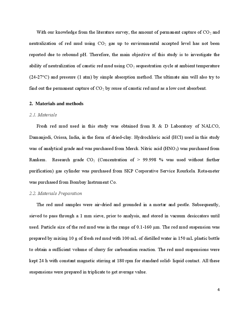 Neutralization Of Red Mud Using CO2 Sequestration Cycle - Page 5