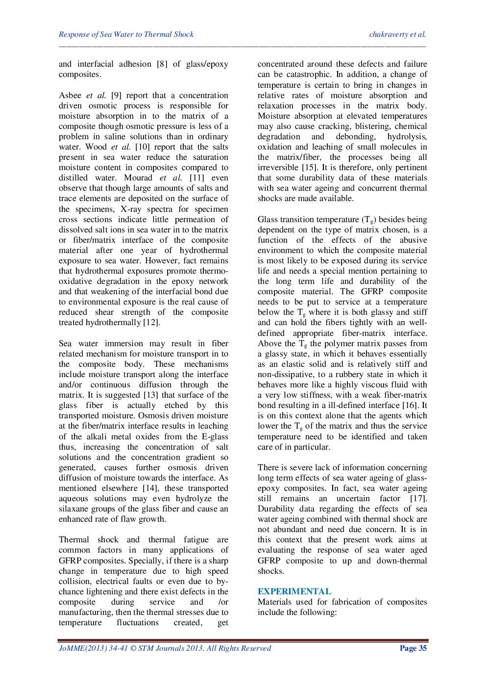 Response Of Sea Water Immersed GFRP Composite To Thermal Shock - Page 3