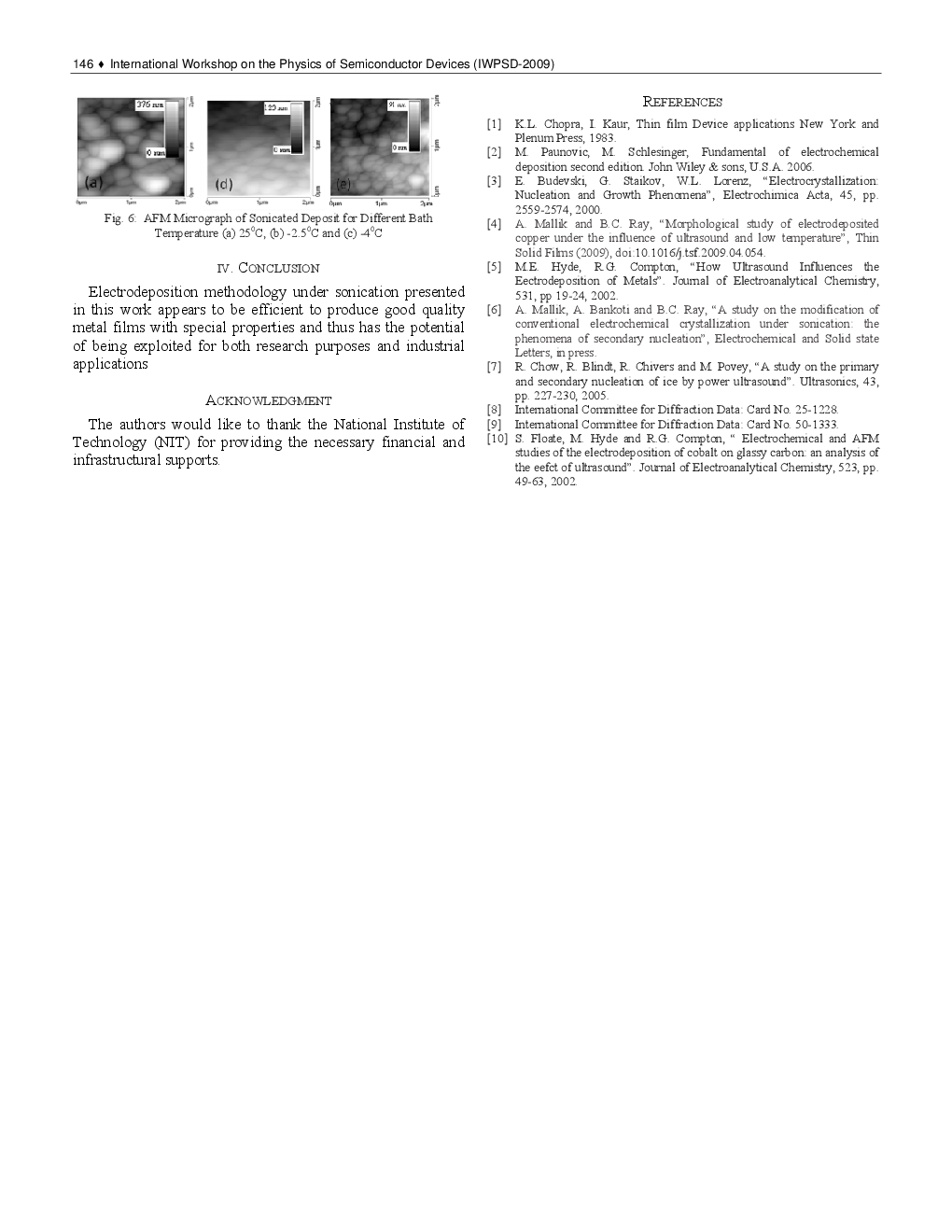 Sonolectrochemically Deposited Nanostructured Copper Thin Films At Low TemperaturesGrowth Kinetics And Nucleation Behaviour - Page 5