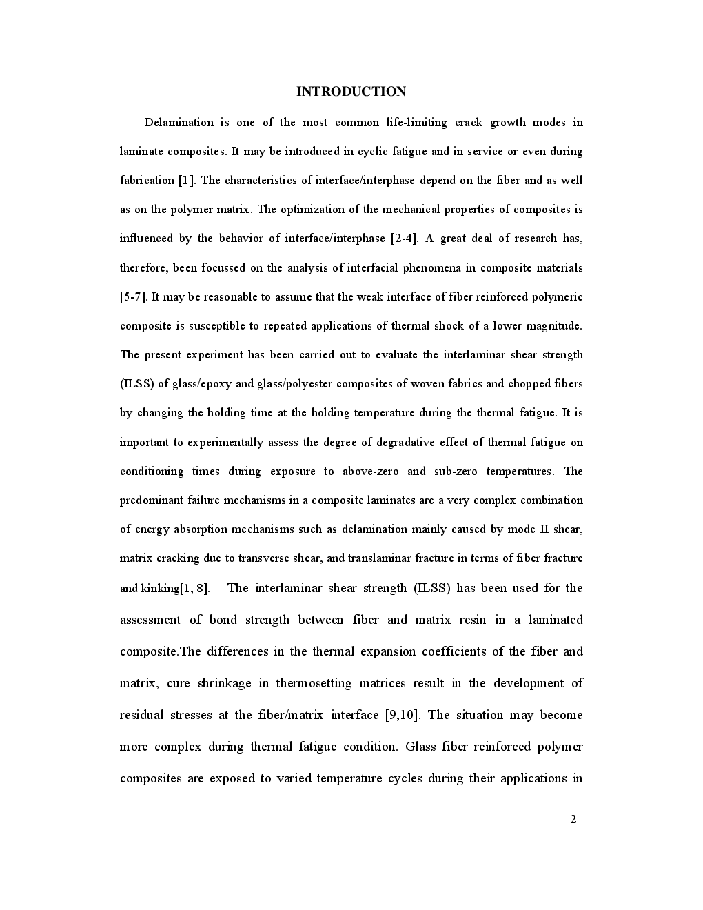 Thermal Shock And Thermal Fatigue On Delamination Of Glass-Fiber-Reinforced Polymeric Composites - Page 3